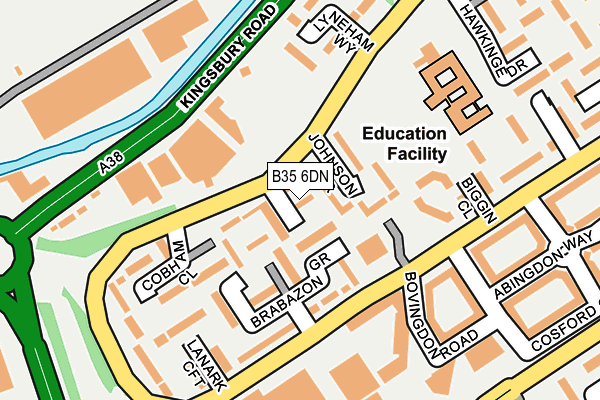 B35 6DN map - OS OpenMap – Local (Ordnance Survey)