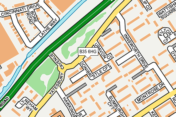 B35 6HG map - OS OpenMap – Local (Ordnance Survey)