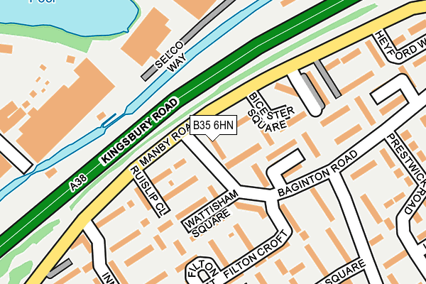 B35 6HN map - OS OpenMap – Local (Ordnance Survey)