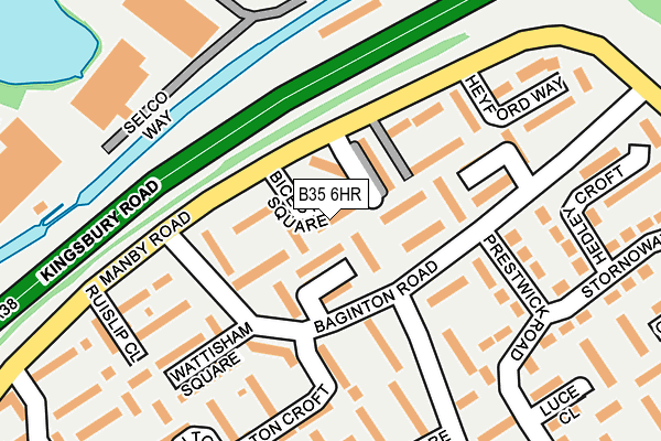 B35 6HR map - OS OpenMap – Local (Ordnance Survey)