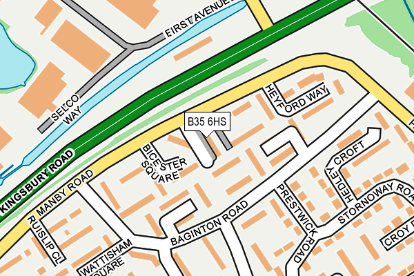 B35 6HS map - OS OpenMap – Local (Ordnance Survey)