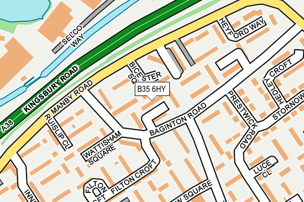 B35 6HY map - OS OpenMap – Local (Ordnance Survey)