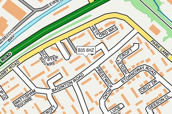 B35 6HZ map - OS OpenMap – Local (Ordnance Survey)