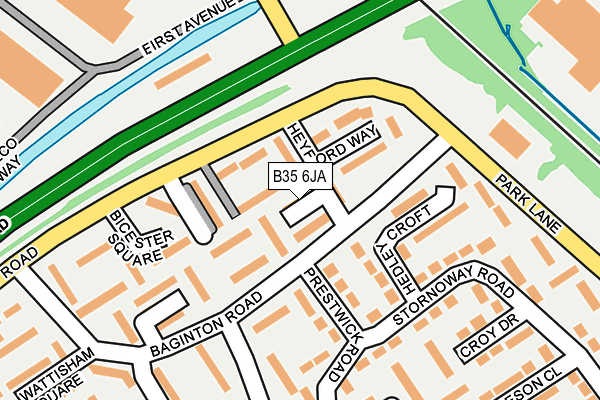 B35 6JA map - OS OpenMap – Local (Ordnance Survey)