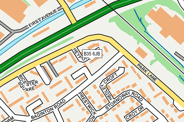 B35 6JB map - OS OpenMap – Local (Ordnance Survey)