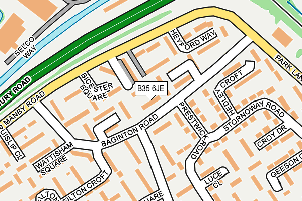 B35 6JE map - OS OpenMap – Local (Ordnance Survey)