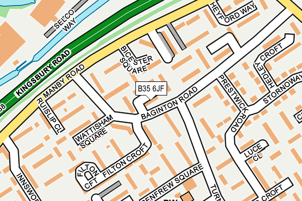 B35 6JF map - OS OpenMap – Local (Ordnance Survey)