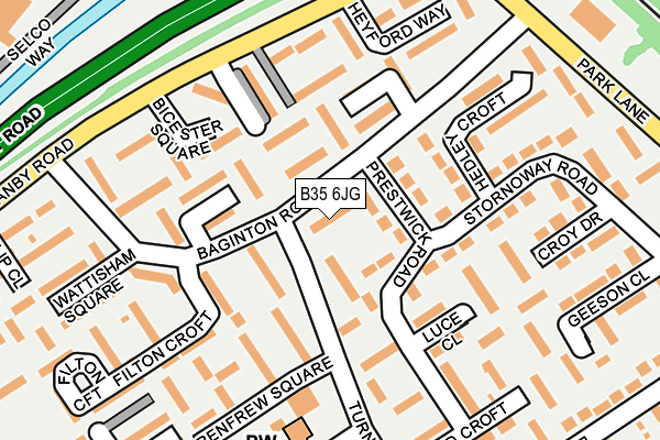 B35 6JG map - OS OpenMap – Local (Ordnance Survey)