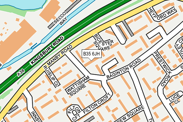 B35 6JH map - OS OpenMap – Local (Ordnance Survey)