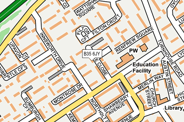 B35 6JY map - OS OpenMap – Local (Ordnance Survey)