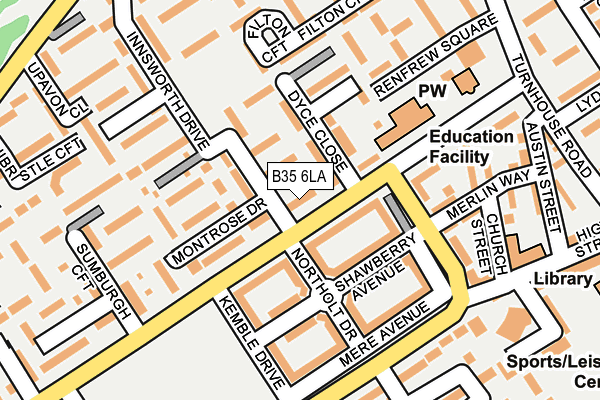 B35 6LA map - OS OpenMap – Local (Ordnance Survey)