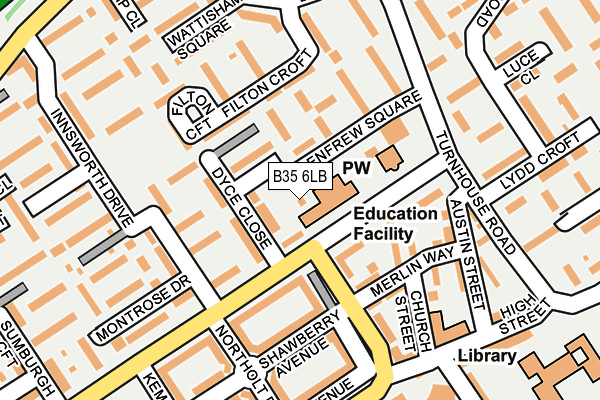 B35 6LB map - OS OpenMap – Local (Ordnance Survey)