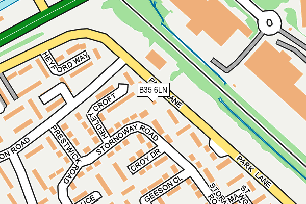 B35 6LN map - OS OpenMap – Local (Ordnance Survey)