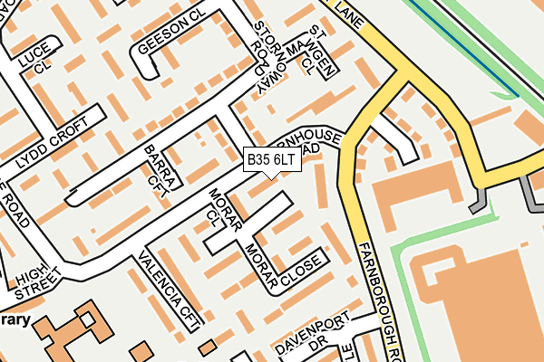 B35 6LT map - OS OpenMap – Local (Ordnance Survey)