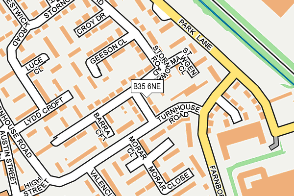 B35 6NE map - OS OpenMap – Local (Ordnance Survey)