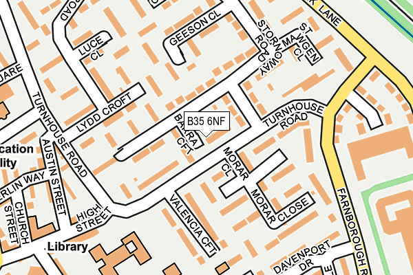 B35 6NF map - OS OpenMap – Local (Ordnance Survey)