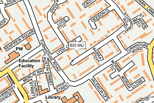 B35 6NJ map - OS OpenMap – Local (Ordnance Survey)