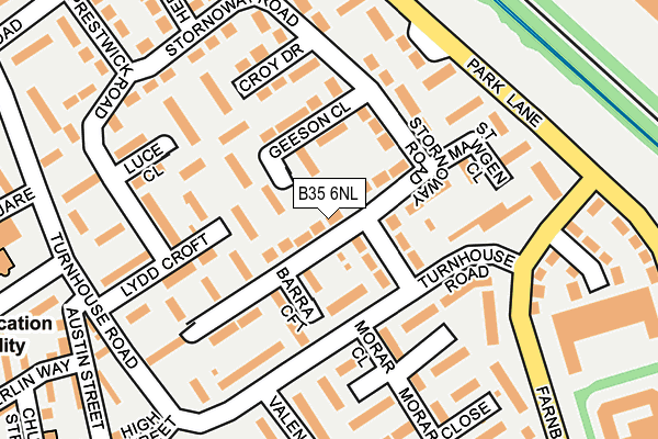 B35 6NL map - OS OpenMap – Local (Ordnance Survey)