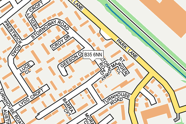 B35 6NN map - OS OpenMap – Local (Ordnance Survey)