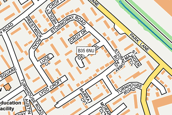 B35 6NU map - OS OpenMap – Local (Ordnance Survey)