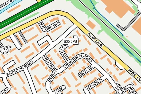 B35 6PB map - OS OpenMap – Local (Ordnance Survey)