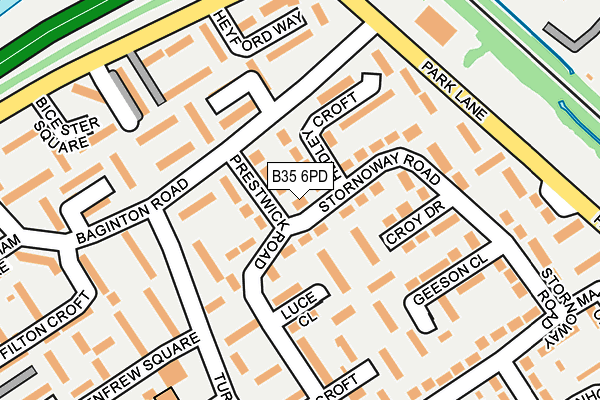 B35 6PD map - OS OpenMap – Local (Ordnance Survey)