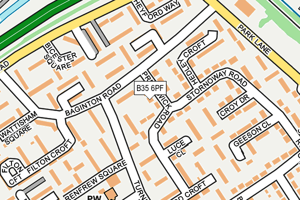 B35 6PF map - OS OpenMap – Local (Ordnance Survey)