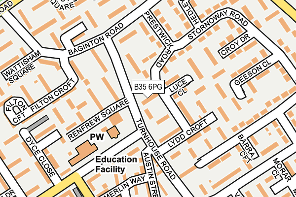 B35 6PG map - OS OpenMap – Local (Ordnance Survey)