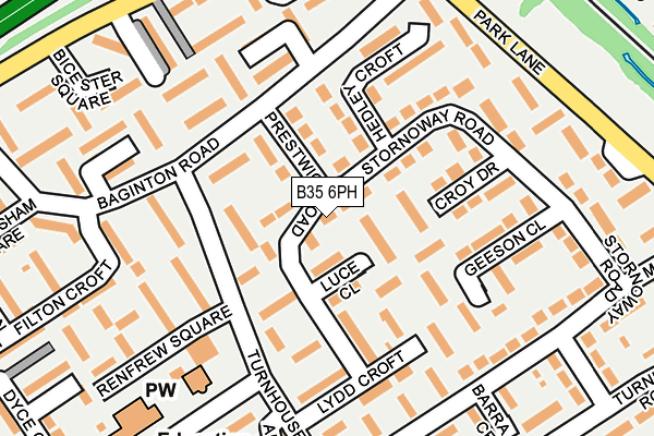 B35 6PH map - OS OpenMap – Local (Ordnance Survey)