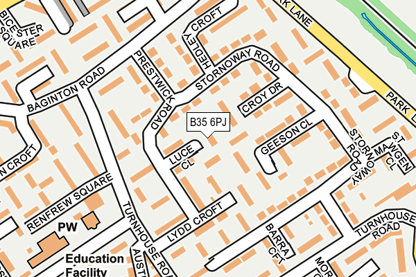 B35 6PJ map - OS OpenMap – Local (Ordnance Survey)