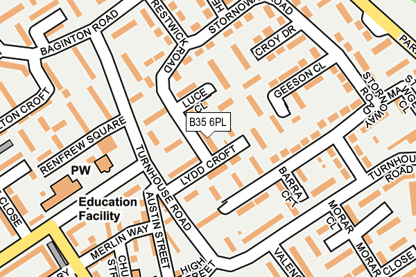 B35 6PL map - OS OpenMap – Local (Ordnance Survey)