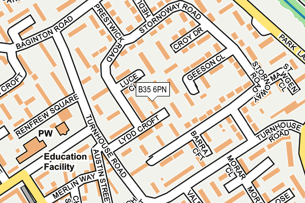 B35 6PN map - OS OpenMap – Local (Ordnance Survey)