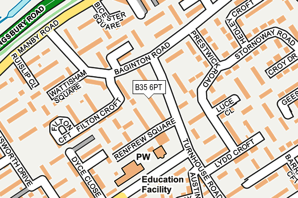 B35 6PT map - OS OpenMap – Local (Ordnance Survey)