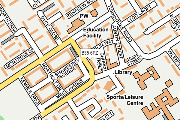 B35 6PZ map - OS OpenMap – Local (Ordnance Survey)