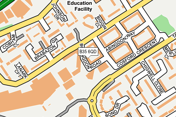 B35 6QD map - OS OpenMap – Local (Ordnance Survey)