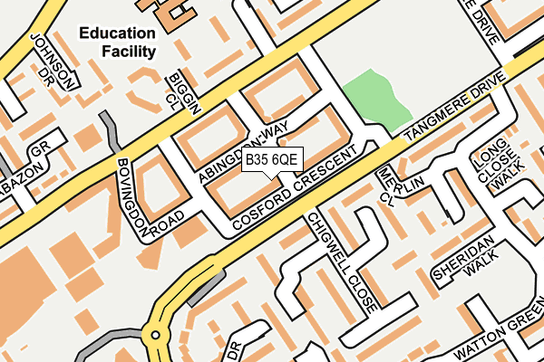 B35 6QE map - OS OpenMap – Local (Ordnance Survey)
