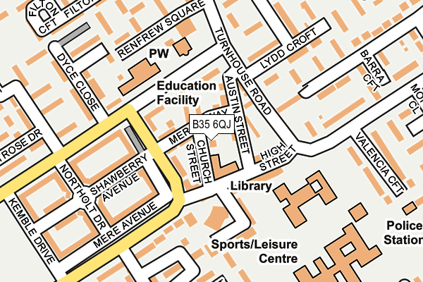B35 6QJ map - OS OpenMap – Local (Ordnance Survey)