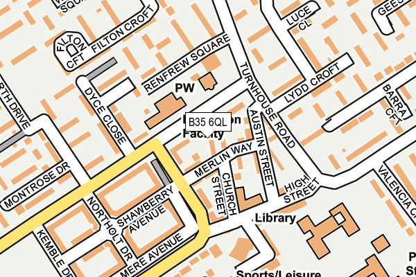 B35 6QL map - OS OpenMap – Local (Ordnance Survey)