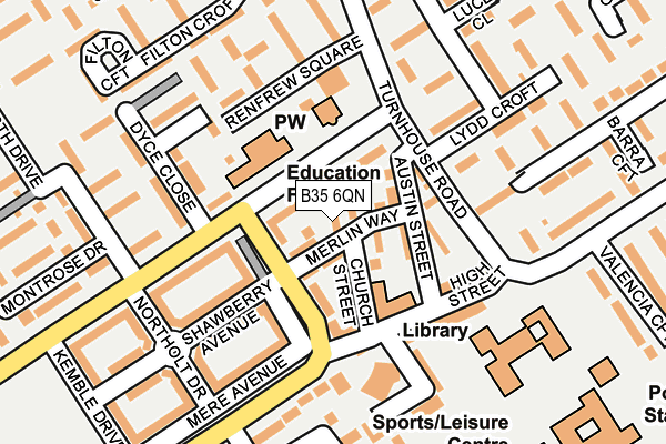 B35 6QN map - OS OpenMap – Local (Ordnance Survey)