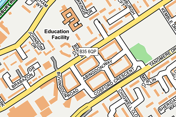 B35 6QP map - OS OpenMap – Local (Ordnance Survey)