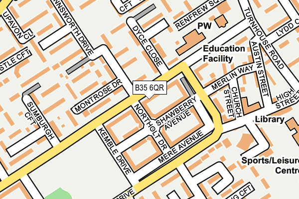 B35 6QR map - OS OpenMap – Local (Ordnance Survey)