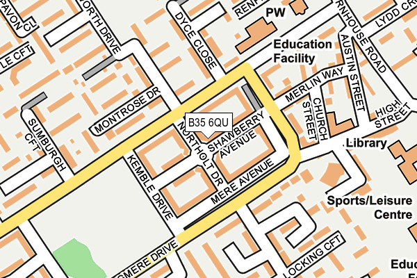 B35 6QU map - OS OpenMap – Local (Ordnance Survey)