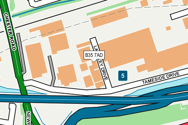 B35 7AD map - OS OpenMap – Local (Ordnance Survey)