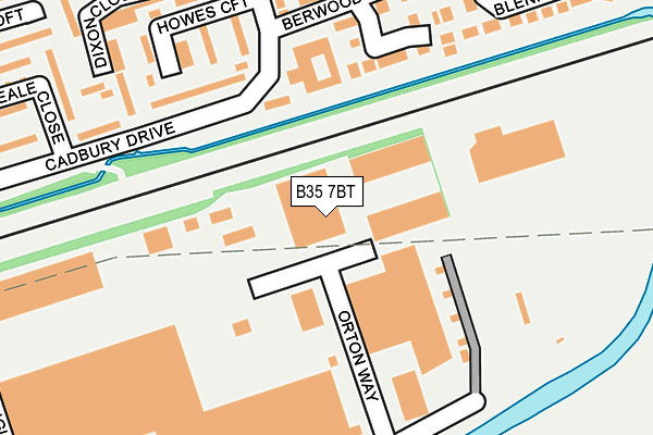 B35 7BT map - OS OpenMap – Local (Ordnance Survey)