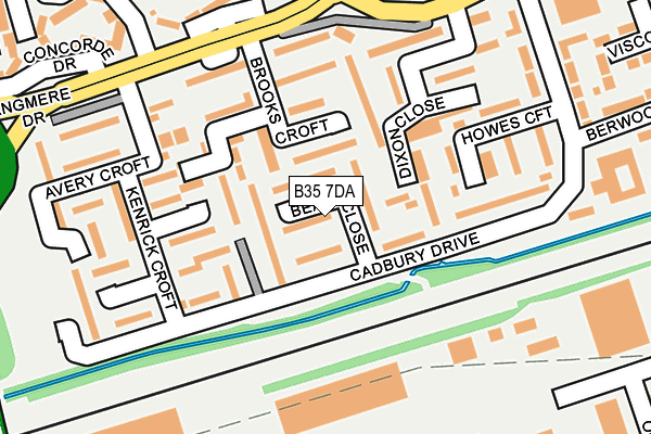 B35 7DA map - OS OpenMap – Local (Ordnance Survey)