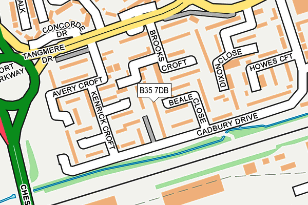 B35 7DB map - OS OpenMap – Local (Ordnance Survey)