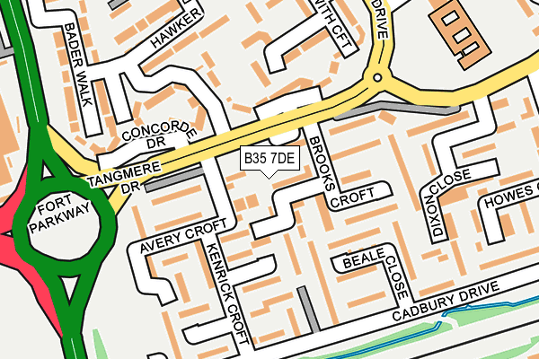 B35 7DE map - OS OpenMap – Local (Ordnance Survey)