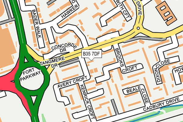 B35 7DF map - OS OpenMap – Local (Ordnance Survey)
