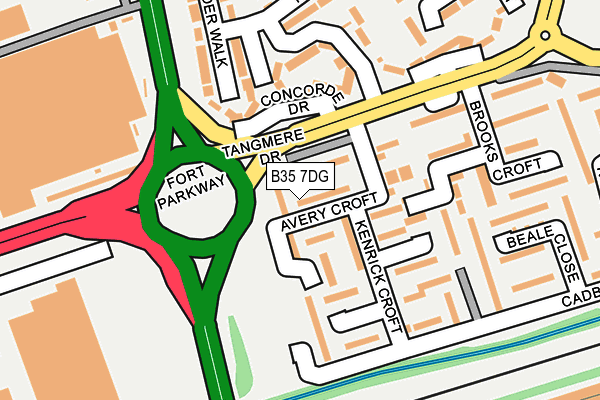 B35 7DG map - OS OpenMap – Local (Ordnance Survey)