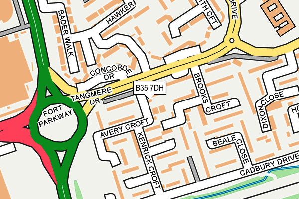 B35 7DH map - OS OpenMap – Local (Ordnance Survey)